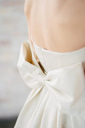 Reißverschluss Ärmellos Einfaches Brautjungfernkleid mit Schmetterlingsknoten aus Satin