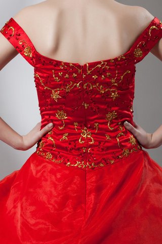 Gesticktes Pick Up Duchesse-Linie Quinceanera Kleid mit Perlen mit Schulterfreier Ausschnitt