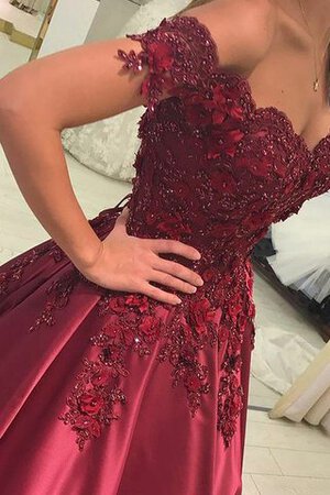 Bodenlanges Sexy Elegantes Ballkleid mit gekappten Ärmeln mit Applike