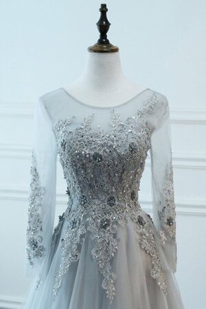 Unverwechselbar Natürliche Taile Tüll Sittsames Pompöse Ballkleid