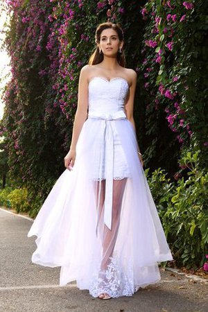 Empire Taille Meerjungfrau Reißverschluss Anständiges Brautkleid mit Applike
