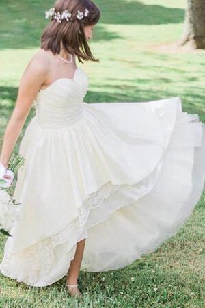 Chiffon Ärmellos Beach Stil Einfaches Brautkleid mit Bordüre