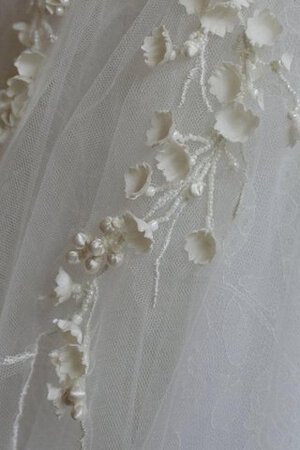 Reißverschluss Perlenbesetztes Tüll Bescheidenes Kurzes Brautkleid