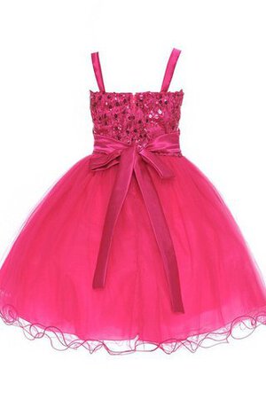 Organza Empire Taille Mini Blumenmädchenkleid mit Schmetterlingsknoten mit Applike