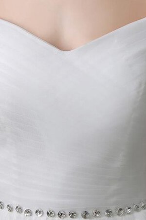 Vintage Gerüschtes Schulterfreier Ausschnitt Anständiges Brautkleid mit Rücken Schnürung