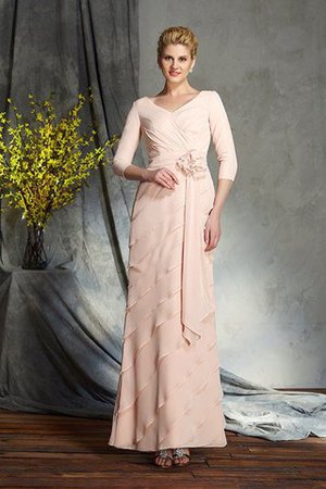 Chiffon Enganliegendes Normale Taille Reißverschluss Anständiges Brautmutterkleid