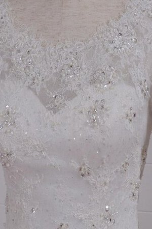 Reißverschluss Spitze Bodenlanges Brautkleid mit Bordüre aus Organza