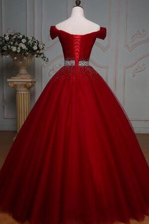 Natürliche Taile A Linie Ärmelloses Quinceanera Kleid mit Bordüre mit Rücken Schnürung