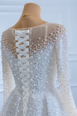 Bezaubernd Langärmeliges Bodenlanges Luxus Brautkleid aus Satin