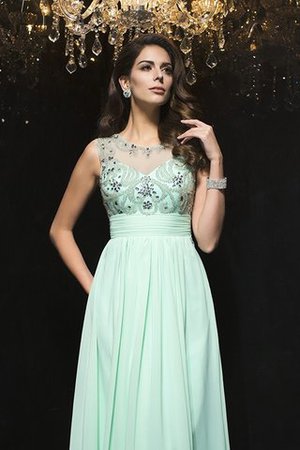 Chiffon A-Line Prinzessin Anständiges Abendkleid ohne Ärmeln