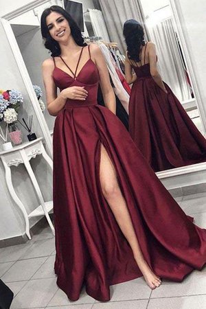 Wunderbar Satin Prinzessin Ballkleid mit Rüschen ohne Ärmeln