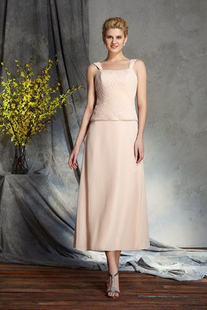 A-Linie Chiffon Normale Taille Breiter Träger Mini Brautmutterkleid