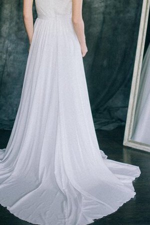 Spitze A-Line Schlichtes Bodenlanges Brautkleid mit Reißverschluss