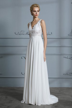 Attraktiv Reißverschluss Pompöse Brautkleid aus Spitze aus Chiffon