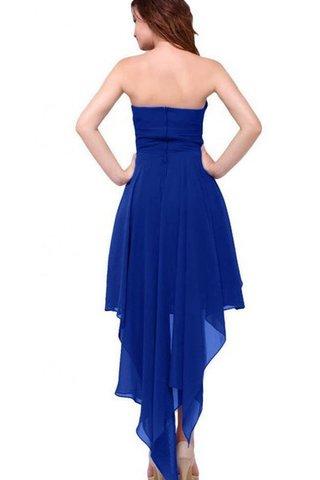 Ärmellos Chiffon geschichtes Brautjungfernkleid mit Gürtel mit Rüschen