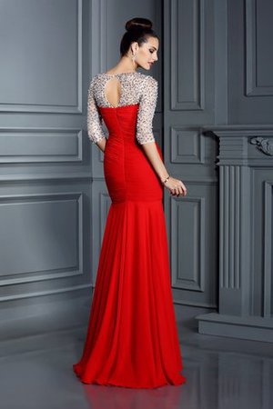 Empire Taille Chiffon Reißverschluss Sittsames Bodenlanges Ballkleid