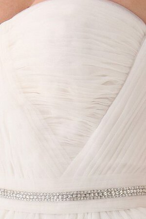 A-Line Organza Reißverschluss Brautkleid mit Schleife mit offenen Rücken