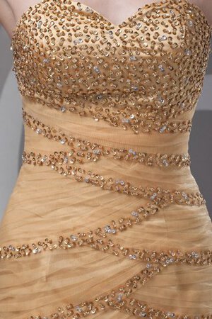 A-Line Herz-Ausschnitt Knöchellanges Abendkleid mit Kristall