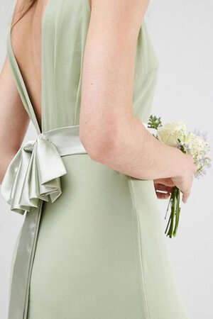 Ärmelloses Sweep Zug Luxus Modern Brautjungfernkleid mit tiefem V-Ausschnitt