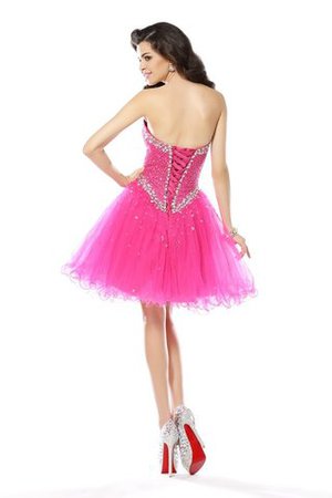 Satin Normale Taille Herz-Ausschnitt Prinzessin Mini Cocktailkleid