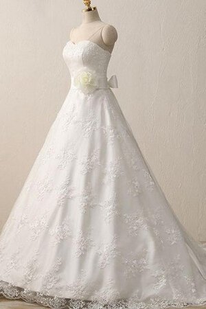 Normale Taille Satin Kirche Sweep Zug Halle Brautkleid