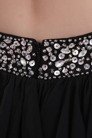 Gerüschtes Perlenbesetztes Hoch Niedrig Attraktives Abendkleid mit Schlüsselloch Rücken
