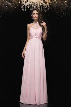 Prinzessin A-Linie Chiffon Nackenband Ballkleid ohne Ärmeln