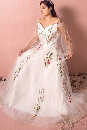 Wunderbar Halle Pompöse Brautkleid aus Tüll mit 3/4 Länge Ärmeln