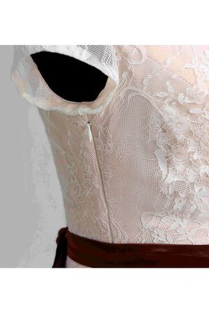 Plissiertes Romantisches Legeres Brautkleid mit Schleife mit Rüschen