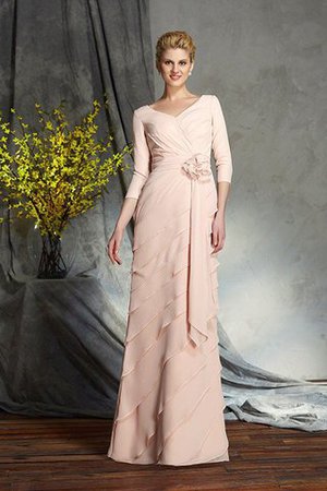 Chiffon Enganliegendes Normale Taille Reißverschluss Anständiges Brautmutterkleid