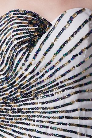 Perlenbesetztes Rocklänge-asymmetrisches Sexy Cocktailkleid mit Herz-Ausschnitt