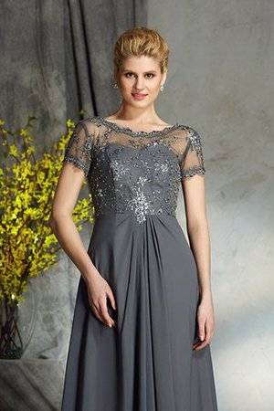 Reißverschluss A-Line Anständiges Brautmutterkleid aus Chiffon mit kurzen Ärmeln