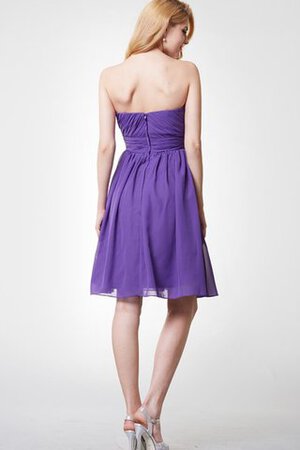 A-Linie Gerüschtes Knielanges Brautjungfernkleid mit Rüschen aus Chiffon