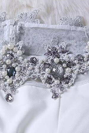 Perlenbesetztes Reißverschluss Wadenlanges Schlichtes Prächtiges Abendkleid