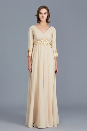 Glamourös A-Linie Ärmellos Bodenlanges Brautmutterkleid mit Natürlicher Taille