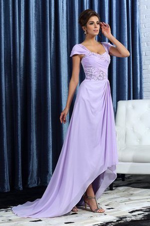 Hoch Niedrig Empire Taille Prinzessin Chiffon Ärmelloses Brautmutterkleid