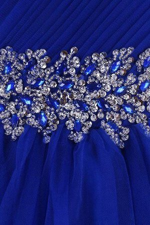 Herz-Ausschnitt Perlenbesetztes Gerüschtes Kurzes Abiballkleid mit Rücken Schnürung