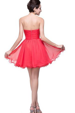 Prinzessin Herz-Ausschnitt Kurzes Cocktailkleid aus Organza mit Kristall