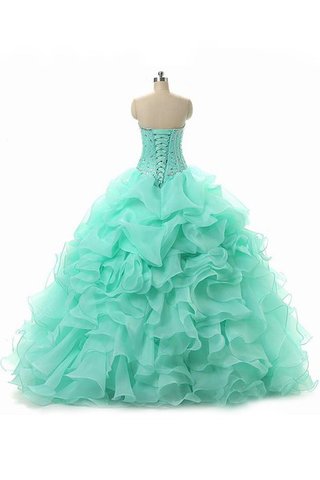 Satin Duchesse-Linie Organza Geschichtes Quinceanera Kleid mit Rücken Schnürung