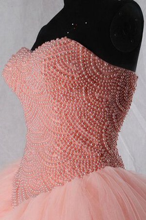 Geschichtes Perlenbesetztes Spitze Herz-Ausschnitt Quinceanera Kleid mit Reißverschluss
