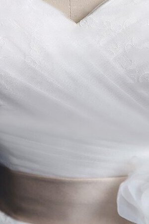 Spitze Normale Taille Ärmelloses Brautkleid mit Schleife mit Gürtel