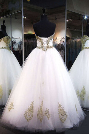 Unverwechselbar Tüll Normale Taille Spitze Luxus Quinceanera Kleid