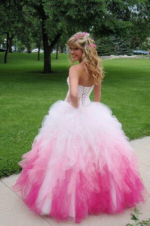 Spitze Paillettenbesetztes Quinceanera Kleid mit Bordüre mit Rücken Schnürung