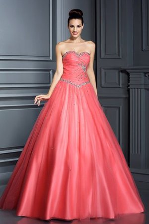 Ärmelloses Duchesse-Linie Empire Taille Bodenlanges Sittsames Quinceanera Kleid