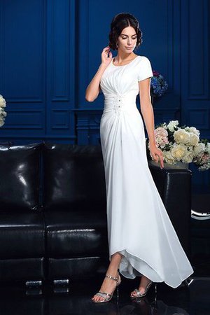 Vorn Kurz Hinten Lang Reißverschluss Prinzessin A-Line Chiffon Brautmutterkleid