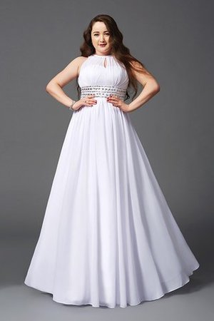 Chiffon Ärmelloses Prinzessin Reißverschluss Juwel Ausschnitt Ballkleid