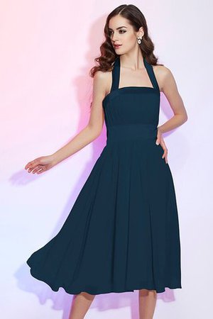 Chiffon Normale Taille Plissiertes Brautjungfernkleid mit Drapierung ohne Ärmeln