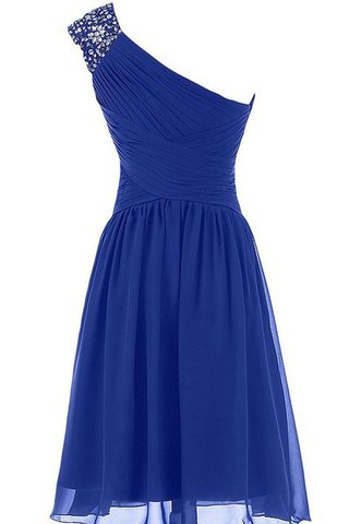 Normale Taille Chiffon Ärmelloses Mini Jugendweihekleid mit gekappten Ärmeln