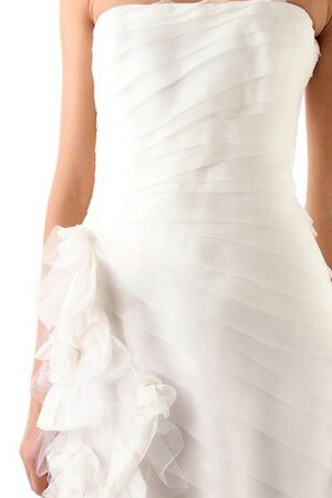 Rückenfreies Normale Taille Sweep Train Organza Sittsames Brautkleid