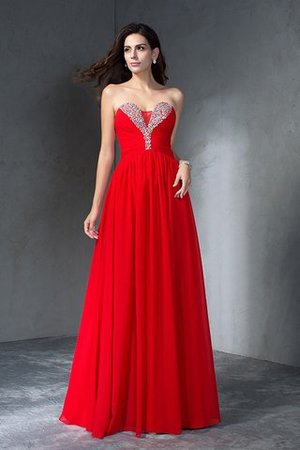 Herz-Ausschnitt Chiffon Prinzessin Bodenlanges Anständiges Abendkleid